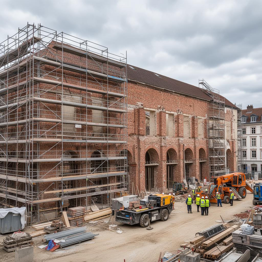 Professionelle Baustelle